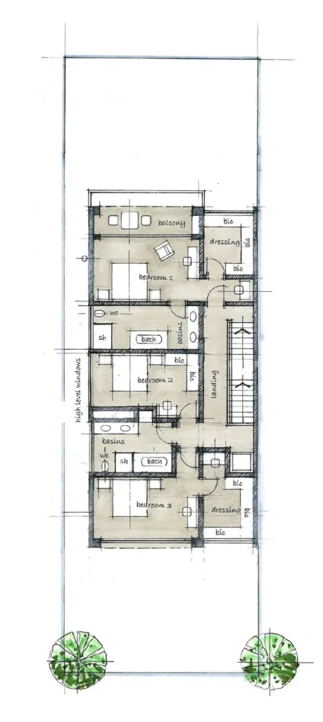 Multi Purpose Studio 102 - Residential Duplex Upper Floor Plan