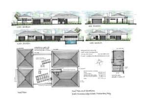 Roof Plan & Elevations: 8284 Brackenridge Estate, Plettenberg Bay